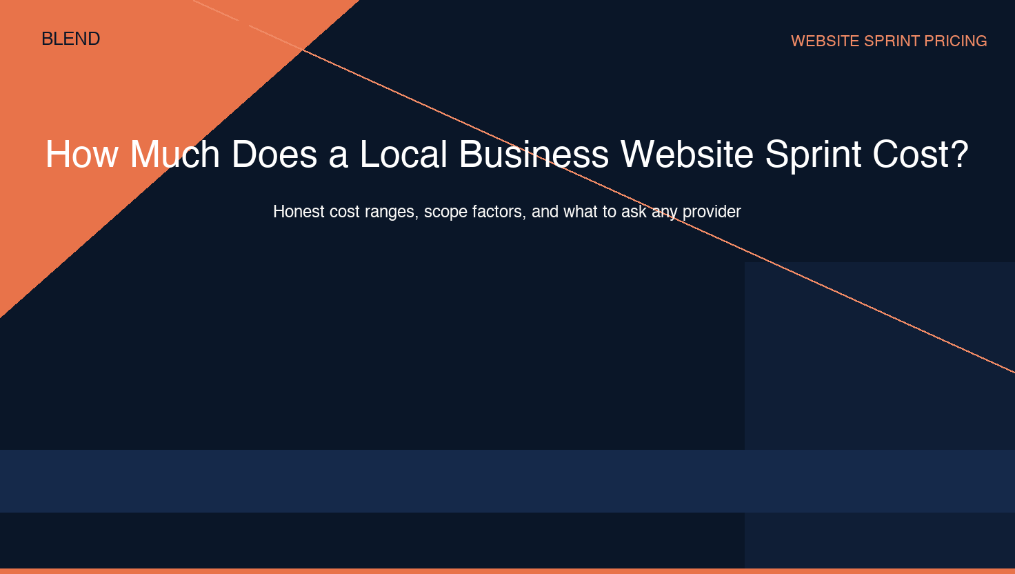 How Much Does a Local Business Website Sprint Cost? A Realistic Breakdown