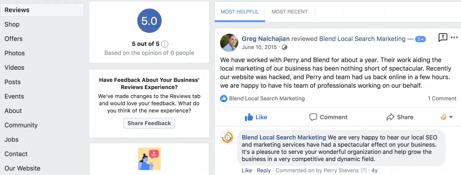 Facebook Reviews