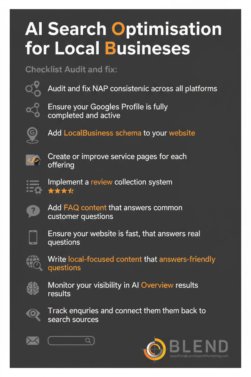AI Search Optimisation for Local Businesses - Practical checklist